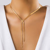 Wholesale Jewelry Metal Snake Bone Chain Geometric Style Electroplating Necklace For Women