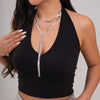 Wholesale Jewelry Metal Snake Bone Chain Geometric Style Electroplating Necklace For Women