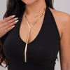 Wholesale Jewelry Metal Snake Bone Chain Geometric Style Electroplating Necklace For Women