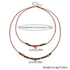 Wholesale Jewelry Metal Wood Bead Leather Alloy Geometric Handmade Unisex Hiphop Necklace