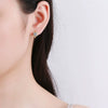 Wholesale Jewelry Microinlaid Zircon Geometric Copper Electroplated Earring