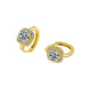 Wholesale Jewelry Microinlaid Zircon Geometric Copper Electroplated Earring