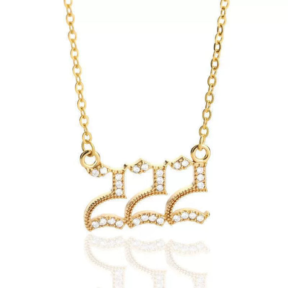 Wholesale Jewelry Microinlay Copper Pendant Necklace With Letters Numbers Text For Women