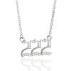 Wholesale Jewelry Microinlay Copper Pendant Necklace With Letters Numbers Text For Women