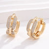 Wholesale Jewelry Micropaved Zirconia Earrings Copper Electroplating Style For Women