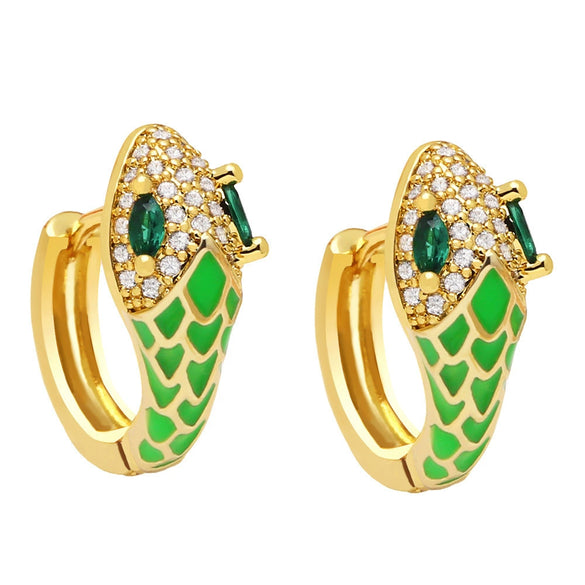 Wholesale Jewelry Minimalist Animal Zodiac Copper Earrings Set With Zircon For Women