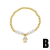 Wholesale Jewelry Minimalist Animal Zodiac Copper Gold Plated Pendant Bracelet