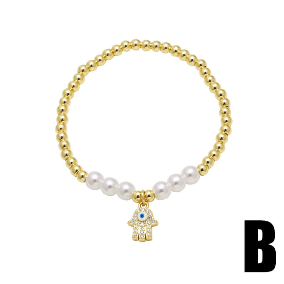 Wholesale Jewelry Minimalist Animal Zodiac Copper Gold Plated Pendant Bracelet