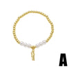 Wholesale Jewelry Minimalist Animal Zodiac Copper Gold Plated Pendant Bracelet