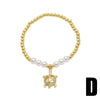 Wholesale Jewelry Minimalist Animal Zodiac Copper Gold Plated Pendant Bracelet