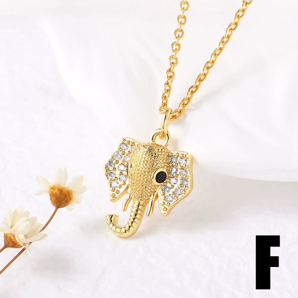 Wholesale Jewelry Minimalist Animal Zodiac Copper Gold Plated Pendant Necklace