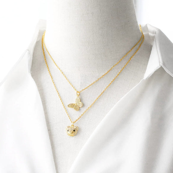Wholesale Jewelry Minimalist Animal Zodiac Copper Gold Plated Pendant Necklace