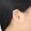 Wholesale Jewelry Minimalist Copper Heart Shape Electroplated Double Layer Love Pearl Ear Clip Earrings For Women