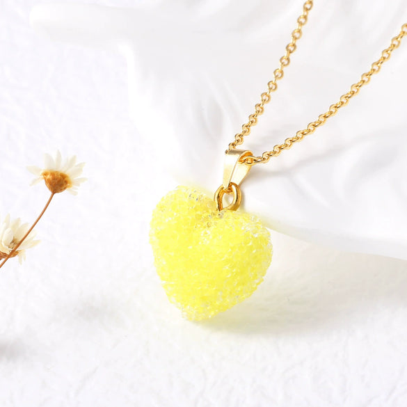 Wholesale Jewelry Minimalist Copper Heart Shape Pendant Necklace With O Chain Electroplating For Women
