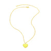 Wholesale Jewelry Minimalist Copper Heart Shape Pendant Necklace With O Chain Electroplating For Women