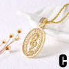 Wholesale Jewelry Minimalist Cross Copper Gold Plated Pendant Necklace Unisex