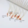 Wholesale Jewelry Minimalist Flower Copper Mixed Gemstone Inlay Electroplating Goblet Pendant Necklace For Women