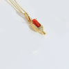 Wholesale Jewelry Minimalist Flower Copper Mixed Gemstone Inlay Electroplating Goblet Pendant Necklace For Women