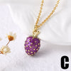 Wholesale Jewelry Minimalist Fruit Geometric Copper Electroplated Pendant Necklace Unisex
