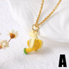 Wholesale Jewelry Minimalist Fruit Geometric Copper Electroplated Pendant Necklace Unisex