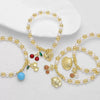 Wholesale Jewelry Minimalist Fruit Pattern Copper Gold Plated Pendant Bracelet