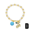Wholesale Jewelry Minimalist Fruit Pattern Copper Gold Plated Pendant Bracelet