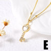 Wholesale Jewelry Minimalist Geometric Copper Gold Plated O Chain Love Pendant Necklace For Women