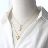 Wholesale Jewelry Minimalist Geometric Copper Gold Plated O Chain Love Pendant Necklace For Women