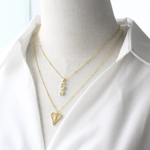 Wholesale Jewelry Minimalist Geometric Copper Gold Plated O Chain Love Pendant Necklace For Women