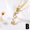 Wholesale Jewelry Minimalist Geometric Copper Gold Plated O Chain Love Pendant Necklace For Women