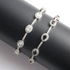 Wholesale Jewelry Minimalist Geometric Copper Inlaid Zircon And Glass Bracelet