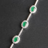 Wholesale Jewelry Minimalist Geometric Copper Inlaid Zircon And Glass Bracelet