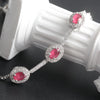 Wholesale Jewelry Minimalist Geometric Copper Inlaid Zircon And Glass Bracelet