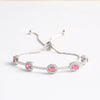 Wholesale Jewelry Minimalist Geometric Copper Inlaid Zircon And Glass Bracelet