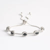 Wholesale Jewelry Minimalist Geometric Copper Inlaid Zircon And Glass Bracelet