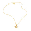 Wholesale Jewelry Minimalist Geometric Copper Pearl Flower Starfish Sailing Pendant Necklace Gold Plated Box Chain