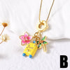 Wholesale Jewelry Minimalist Geometric Copper Pearl Flower Starfish Sailing Pendant Necklace Gold Plated Box Chain