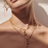 Wholesale Jewelry Minimalist Geometric Copper Pendant Necklace With 18K Gold Color Plating For Women