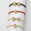 Wholesale Jewelry Minimalist Geometric Copper Round Beads Bracelet With Electroplating