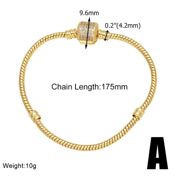Wholesale Jewelry Minimalist Geometric Copper Round Beads Bracelet With Electroplating
