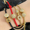 Wholesale Jewelry Minimalist Geometric Copper Round Beads Bracelet With Electroplating
