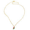 Wholesale Jewelry Minimalist Geometric Fruit Pendant Necklace Copper Gold Plated Clavicle Chain