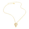 Wholesale Jewelry Minimalist Geometric Heart Copper Gold Plated Pendant Necklace For Women