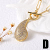 Wholesale Jewelry Minimalist Geometric Heart Pendant Necklace Copper Electroplating