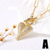 Wholesale Jewelry Minimalist Geometric Heart Pendant Necklace Copper Electroplating