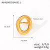 Wholesale Jewelry Minimalist Geometric Hollow Irregular Circle Joker Ring Titanium Steel 18K Gold Plated