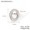 Wholesale Jewelry Minimalist Geometric Hollow Irregular Circle Joker Ring Titanium Steel 18K Gold Plated