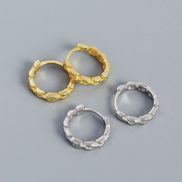 Wholesale Jewelry Minimalist Geometric S925 Silver Electroplated Watch Band Ear Buckle Ear Stud For Women