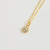 Wholesale Jewelry Minimalist Geometric Snowflake Copper Pendant Ochain Necklace With Mixed Gemstone Inlay Electroplating For Women
