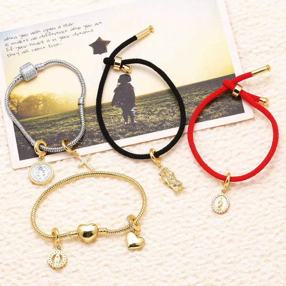 Wholesale Jewelry Minimalist Heart Shape Copper Electroplated Hand Woven Bracelet